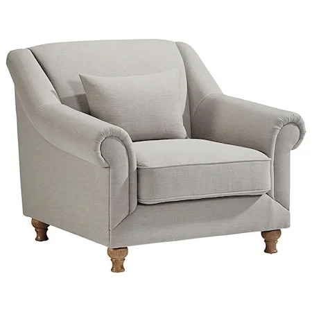 Rose Hill Upholstered Chair with Rolled Arms